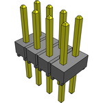 Conn Unshrouded Header HDR 8 POS 2.54mm Solder ST Top Entry Thru-Hole Bulk