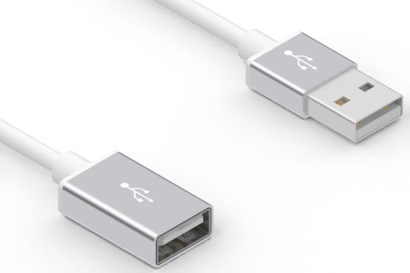 Tensility International-10-02346 Cable Assembly USB Cable Assembly USB 1m USB Type A to USB Type A 4 to 4 POS PL-RCP 28AWG