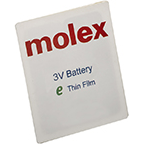 Molex-13299-0001 电池 Zinc/Zinc Battery Rectangular 3V 10mAh Primary Bag