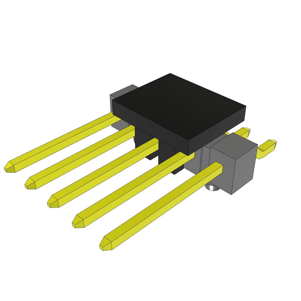 Samtec-TSM-105-03-L-SH-A-P 连接器插头及 PCB 插座 Conn Unshrouded Header HDR 5 POS 2.54mm Solder RA Side Entry SMD Tube