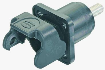 HARTING-09930011301 Adattatori Shrink Boot Backshell, Bulkhead Mounted Housing, Single locking lever Polyamide Black Han® S