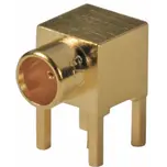 HUBER+SUHNER-85_MCX-75-0-1/111_NE Conector RF Conn MCX 0Hz to 6GHz 75Ohm Solder RA Thru-Hole F Gold Over Nickel Single