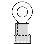 Molex-19057-0090 Steckverbinderanschlüsse Ring Tongue Terminal 14-16AWG Copper Blue 25.96mm Electro Tin Avikrimp™ Carton