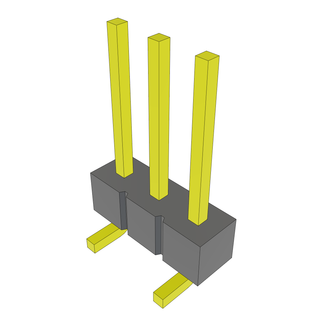 Samtec-TSM-103-02-G-SV Piastre connettori e prese PCB Conn Unshrouded Header HDR 3 POS 2.54mm Solder ST Top Entry SMD Bulk