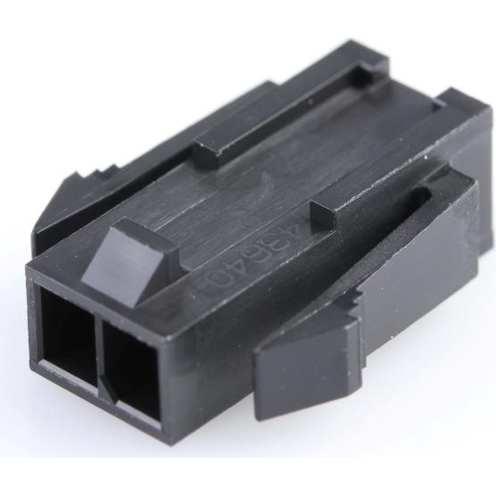 Molex-0436400208 Carcaza de cables discretos de conector Conn Housing PL 2Power POS 3mm Crimp ST Panel Mount Black Micro-Fit 3.0™ Bag