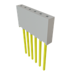 Conn Socket Strip SKT 6 POS 2.54mm Solder ST Top Entry Thru-Hole Bulk