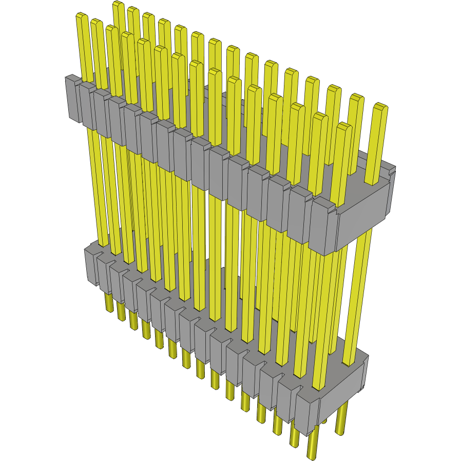 Samtec-DWM-15-60-G-D-570 连接器插头及 PCB 插座 Conn Board Stacker HDR 30 POS 1.27mm Solder ST Thru-Hole Tube
