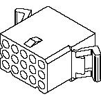 Molex-39033157 Einzeladersteckverbinder, Gehäuse Conn Housing RCP 15Power POS 3.96mm Crimp ST Panel Mount Natural Bag