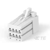 TE Connectivity-9-1318119-4 Piastre connettori e prese PCB DYNAMIC D2100 REC HSG 8P DBL Y NATURAL