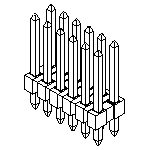 Molex-702871000 Steckverbinderleisten und Leiterplattenbuchsen Conn Unshrouded Header HDR 4 POS 2.54mm Solder ST Top Entry Thru-Hole C-Grid Bag