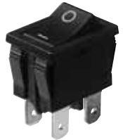 Panasonic-AJ7241BF Interruptor basculante Switch Rocker ON OFF DPST PC Pins Curved Rocker 10A 250VAC 50000Cycles