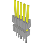Conn Board Stacker HDR 5 POS 1.27mm Solder ST Thru-Hole Bulk