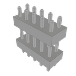 Conn Board Stacker HDR 10 POS 2mm Solder ST Top Entry Thru-Hole Bulk
