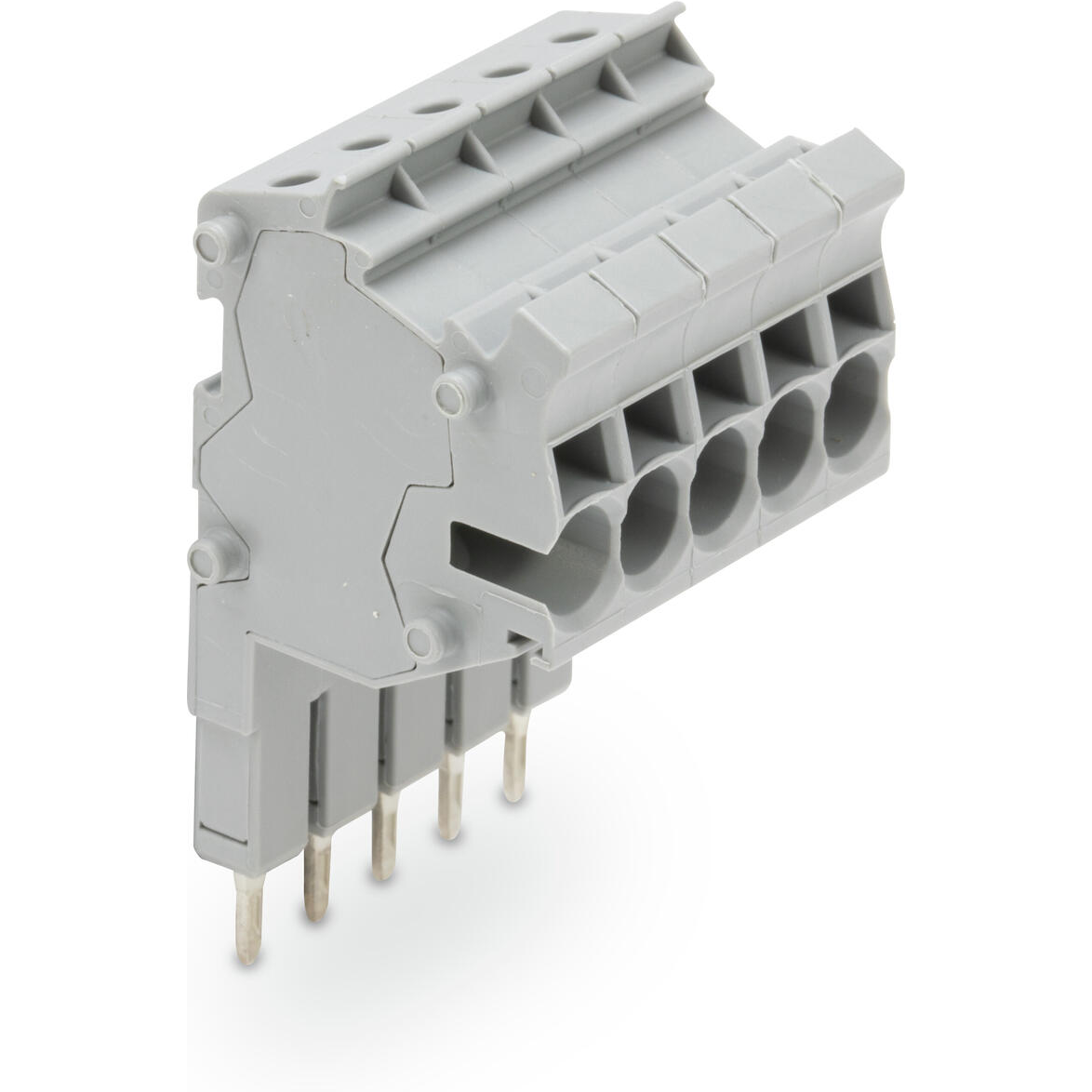 WAGO-2002-555 Blocchi terminali connettore Top Job S connector strip, for 2002 series, for jumper contact slot, 5-pole, gray