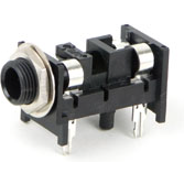 Switchcraft-RA49B11 音频及视频连接器 Conn 1/4" Phone Jack F 2 POS 7.62mm Solder RA Thru-Hole 4 Terminal 1 Port