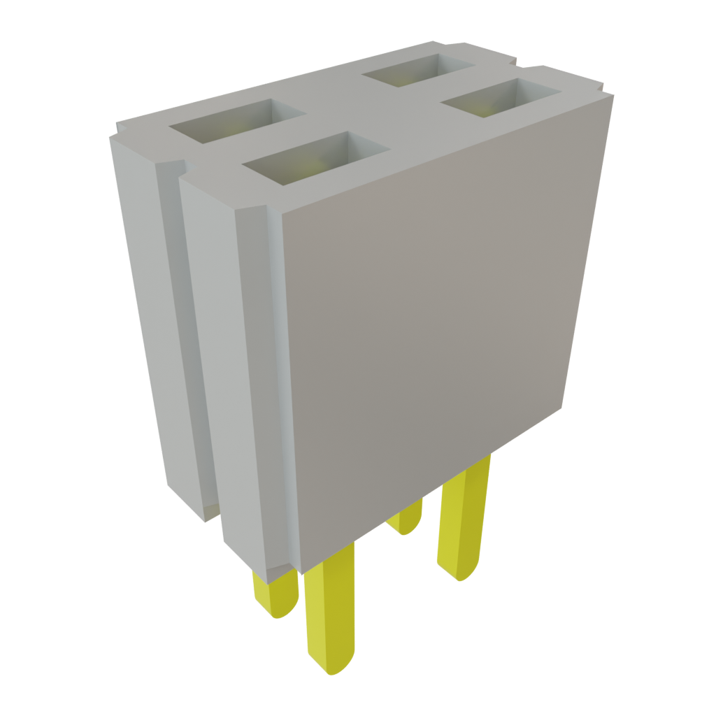 Samtec-SLM-102-01-S-D Connector Headers and PCB Receptacles Conn Socket Strip SKT 4 POS 1.27mm Solder ST Thru-Hole Tube