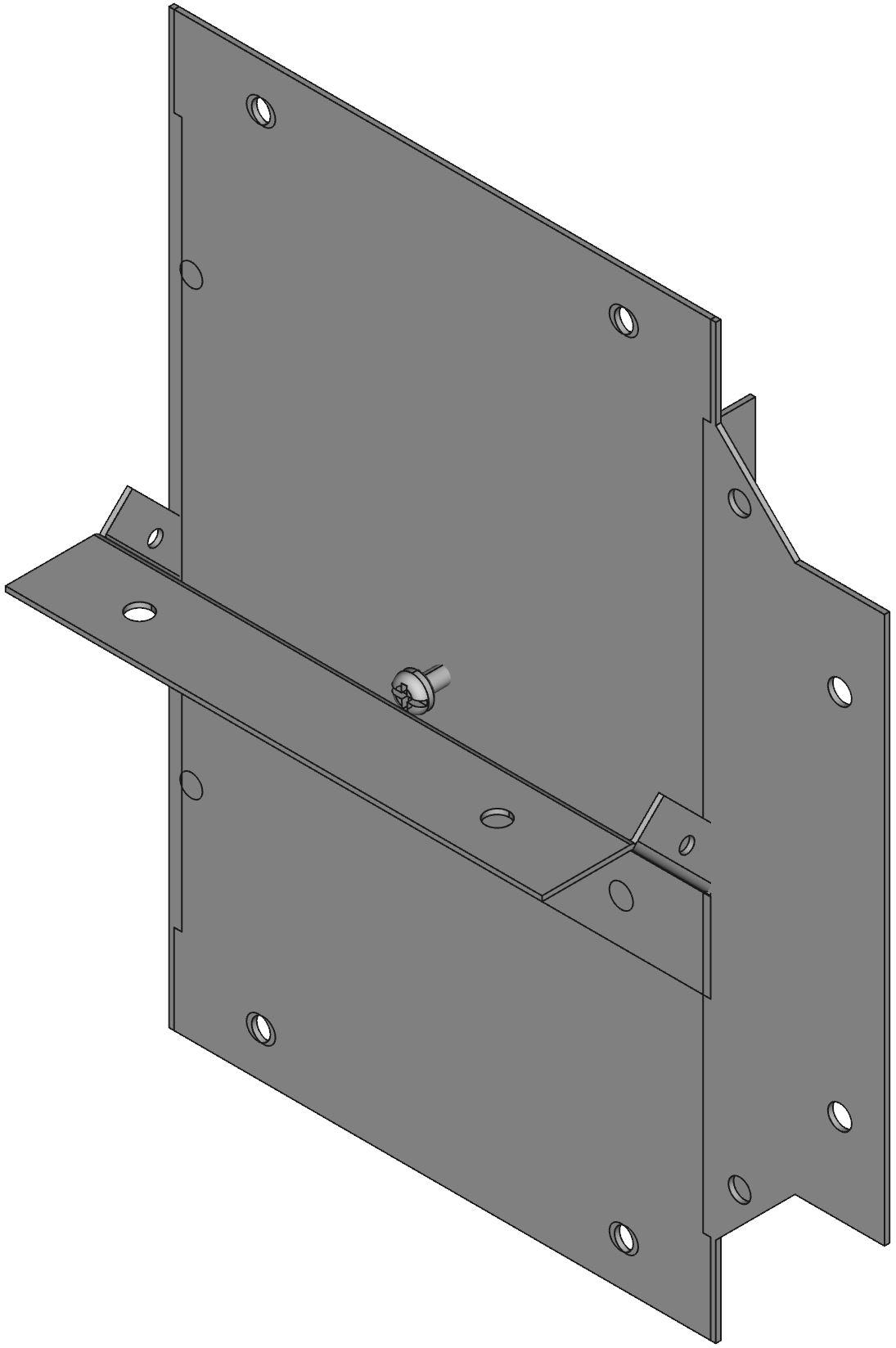 Hammond Manufacturing-CWTF6 Kabelzubehör Wiring Ducts Tee Fitting Screw Steel Gray