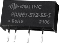 CUI Inc-PDME1-S12-D15-S Convertidor de CC a CC y módulo del regulador de conmutación Module DC-DC 12VIN 2-OUT -15V/15V -0.034A/0.034A 1W 5-Pin SIP Module