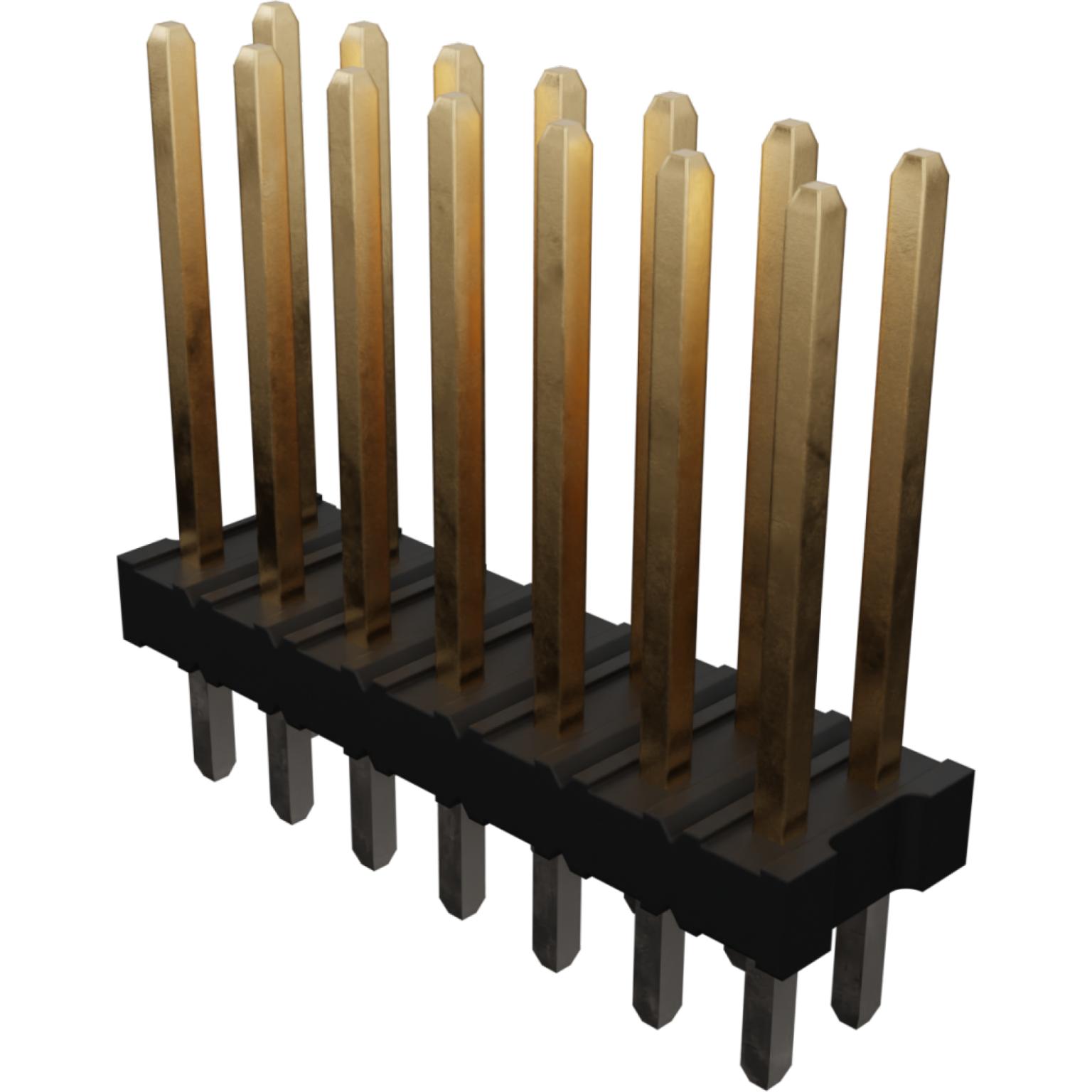 Molex-0877581404 Connector Headers and PCB Receptacles Conn Unshrouded Header HDR 14 POS 2mm Solder ST Top Entry Thru-Hole Milli-Grid Tray