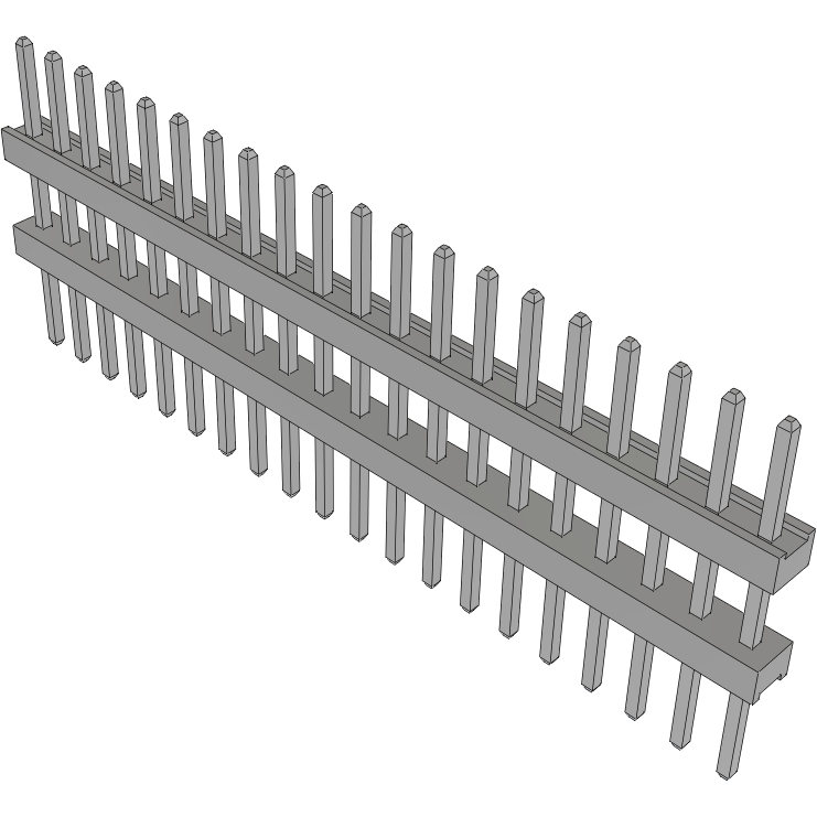 Samtec-TW-20-10-T-S-250-195 Piastre connettori e prese PCB Conn Board Stacker HDR 20 POS 2mm Solder ST Top Entry Thru-Hole Bulk