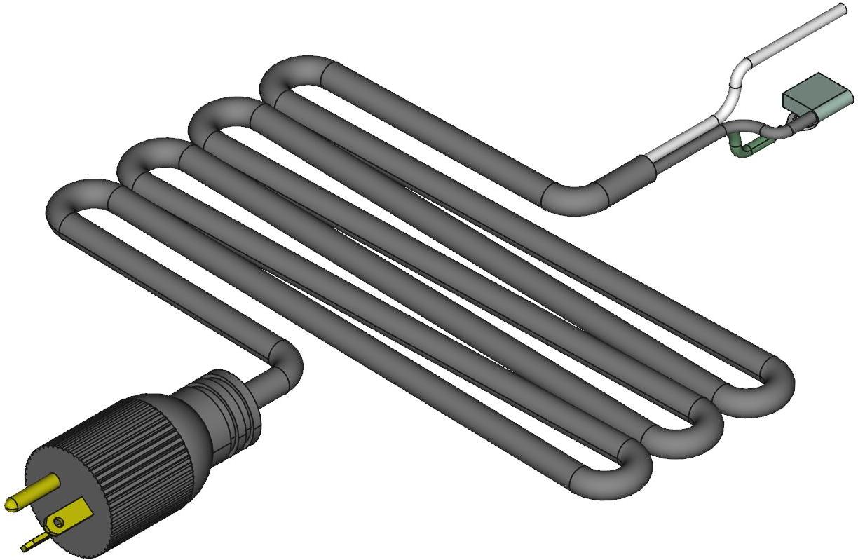 Hammond Manufacturing-1584C15S20 Cable Assembly AC Power Cable Assembly 4.72m NEMA 5-20P 3 POS M 12AWG