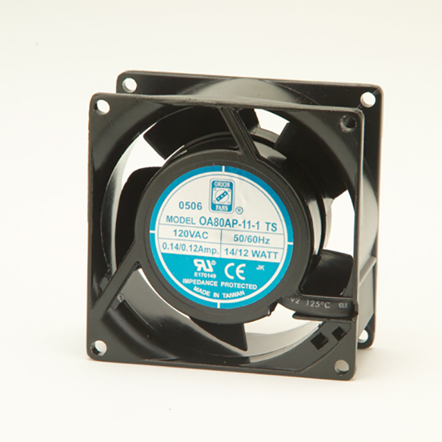 ORION FANS-OA80AP-22-1TB Blowers and Fans AC Fan Axial Ball Bearing 230V 200V to 245V 25CFM/30CFM 31.3dB/34.2dB 80 X 80 X 38mm High Speed