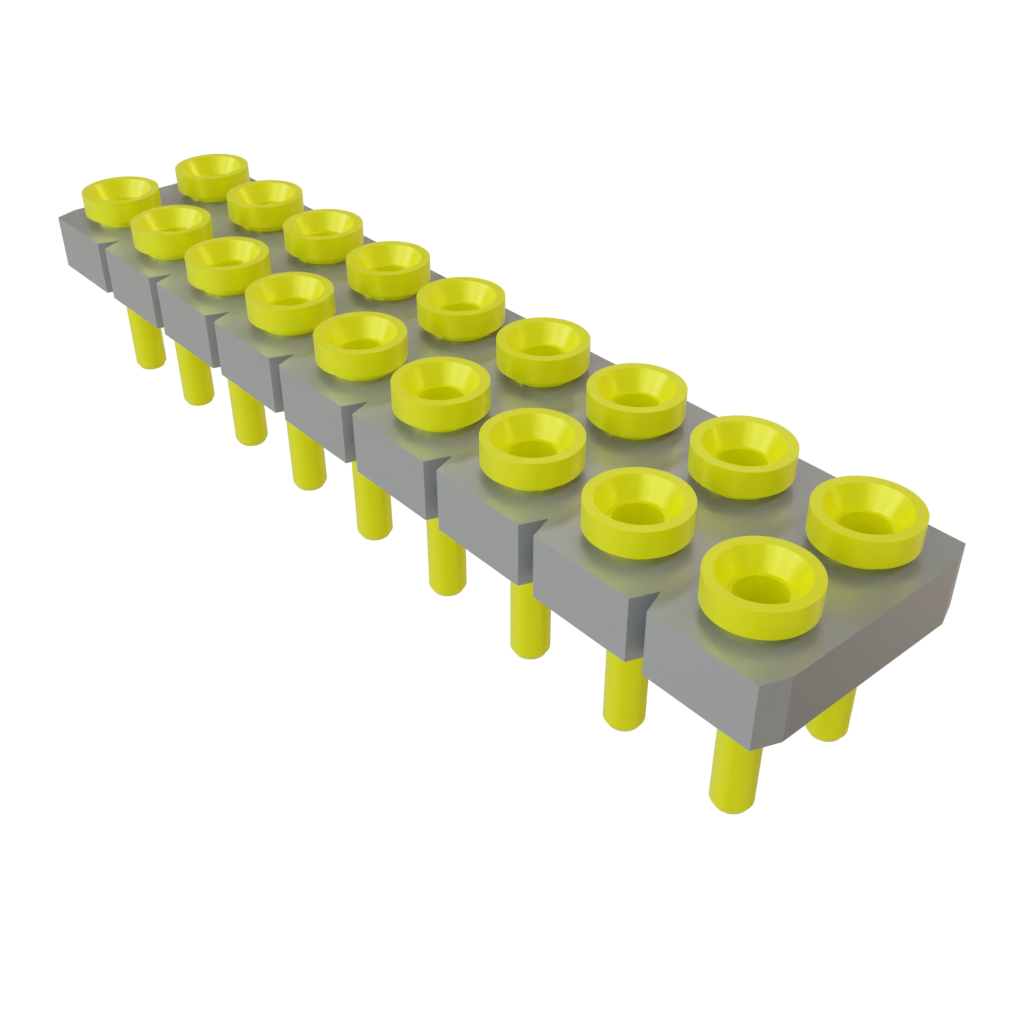 Samtec-SDL-109-G-12 Embases de raccordement et réceptacles PCB Conn Socket Strip SKT 18 POS 2.54mm Solder ST Top Entry Thru-Hole Tube
