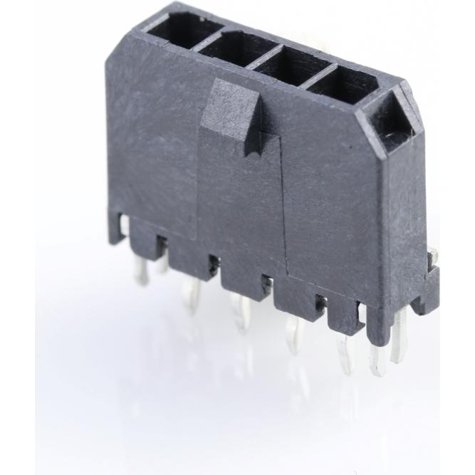 Molex-0436500419 Connector Headers and PCB Receptacles Conn Wire to Board HDR 4Power POS 3mm Solder ST Top Entry Thru-Hole Micro-Fit 3.0 Tray