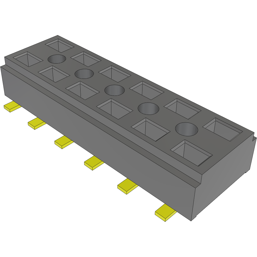 Samtec-CLT-106-02-G-D-BE-TR Steckverbinderleisten und Leiterplattenbuchsen Conn Socket Strip SKT 12 POS 2mm Solder ST Bottom Entry SMD TIGER CLAW™ T/R