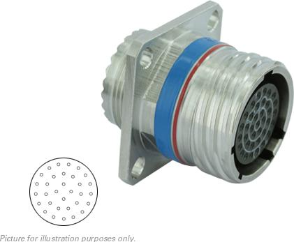 SOURIAU-D38999/20SF32SB Steckverbinder, rund Conn Circular SKT 32 POS Crimp ST Flange Mount 32 Terminal 1 Port