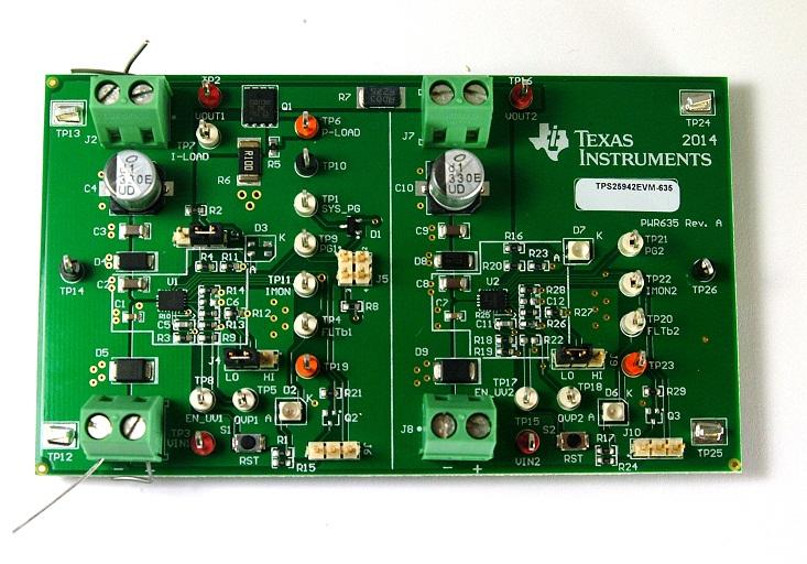 Texas Instruments-TPS25942EVM-635 Power Management Development Boards and Kits TPS25942 Hot Swap Controller Evaluation Board