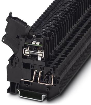 PHOENIX CONTACT-ST 4-HESILED 24 (5X20) Steckverbinder, Klemmenblöcke Conn Fuse Block F 2 POS Spring Cage T DIN Rail 6.3A