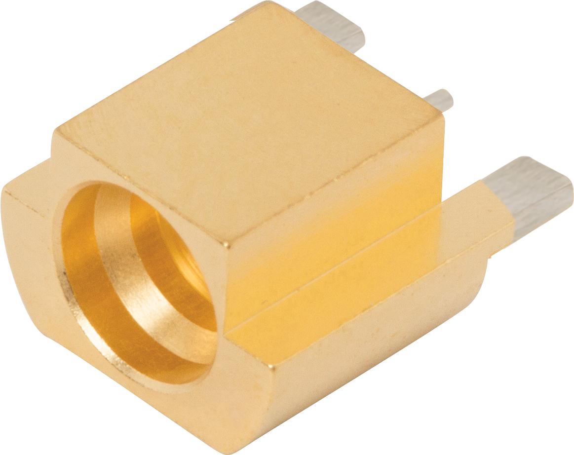 Amphenol SV Microwave-3811-40003-TD RF-Steckverbinder Conn SMPS 0Hz to 65GHz 50Ohm Solder ST Edge Mount M Gold Over Nickel Tray