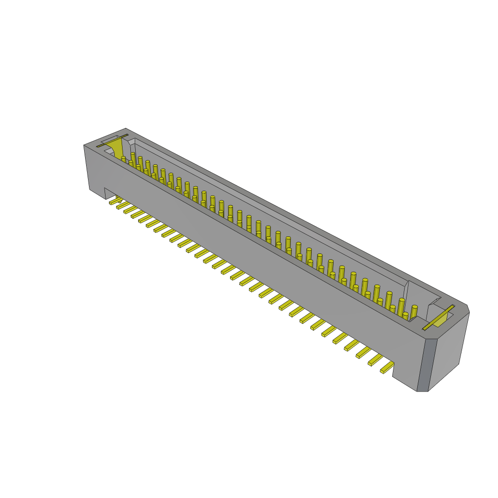 Samtec-TFM-130-02-H-D-WT 连接器插头及 PCB 插座 Conn Shrouded Header (4 Sides) HDR 60 POS 1.27mm Solder ST Top Entry SMD TIGER EYE™ Tube