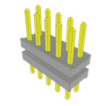 Conn Board Stacker HDR 10 POS 2mm Solder ST Top Entry Thru-Hole Bulk