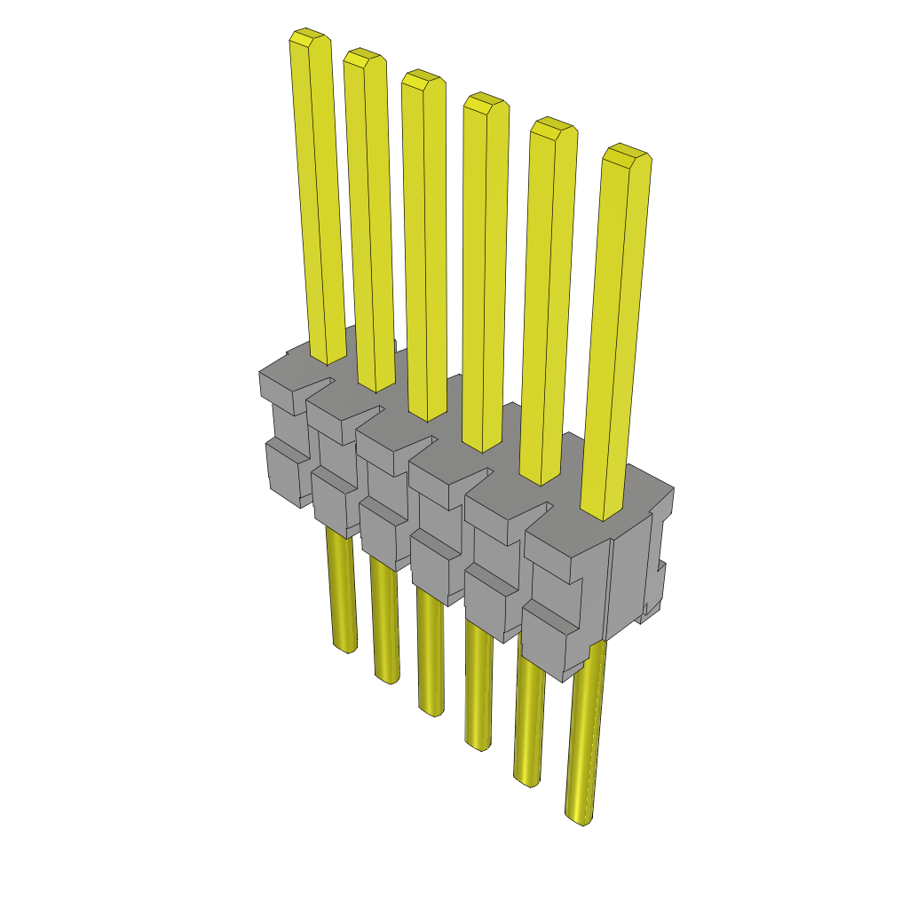 Samtec-TMS-106-21-S-S Steckverbinderleisten und Leiterplattenbuchsen Conn Unshrouded Header HDR 6 POS 1.27mm Solder ST Top Entry Thru-Hole Bulk