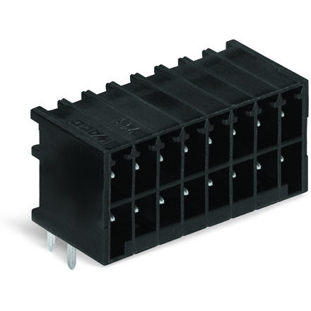 WAGO-713-1424 Steckverbinderleisten und Leiterplattenbuchsen Conn Wire to Board M 8 POS 3.5mm Solder RA Side Entry Thru-Hole Box