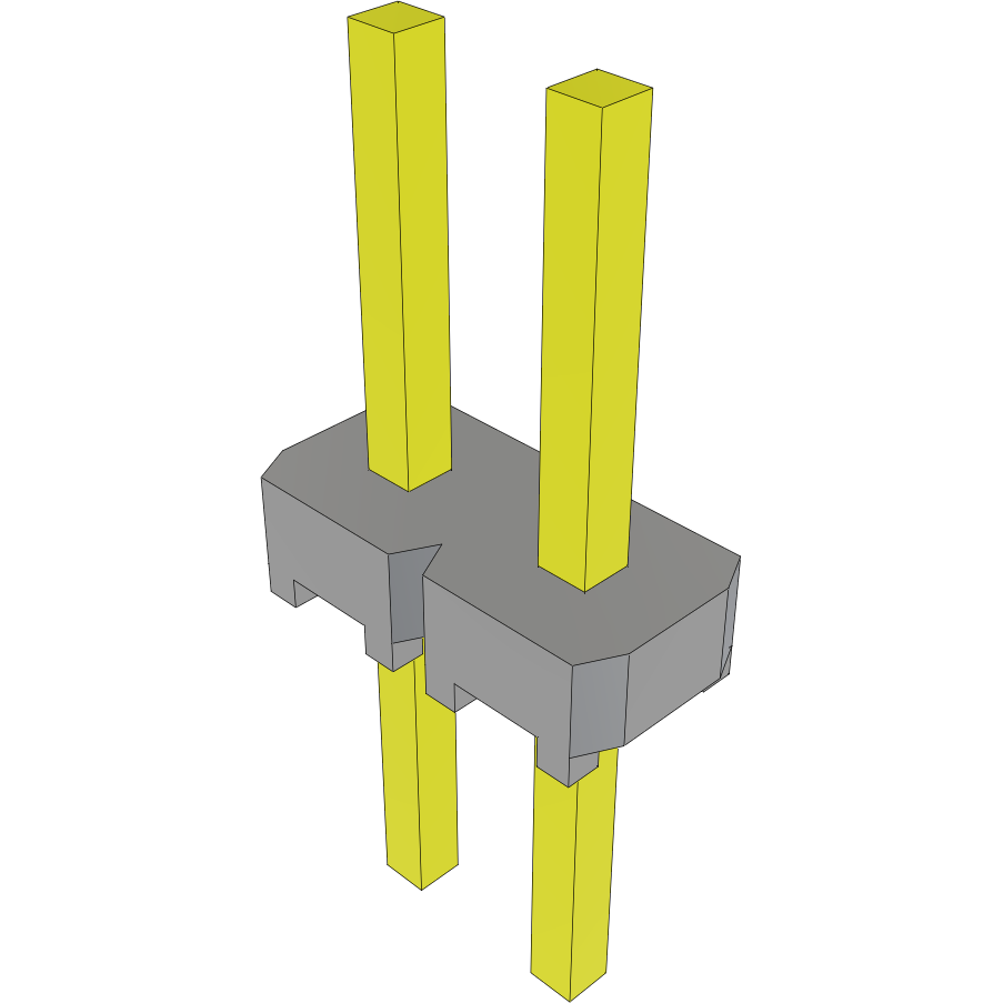 Samtec-MTLW-102-07-G-S-195 Connector Headers and PCB Receptacles Conn Unshrouded Header HDR 2 POS 2.54mm Solder ST Top Entry Thru-Hole Bulk