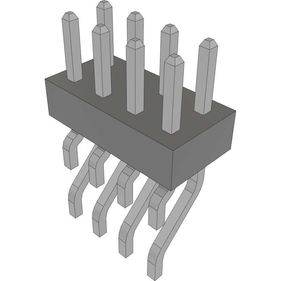 Samtec-MMT-104-01-T-DH Steckverbinderleisten und Leiterplattenbuchsen Conn Unshrouded Header HDR 8 POS 2mm Solder RA Side Entry SMD Tube