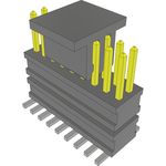 Conn Board Stacker HDR 18 POS 1.27mm Solder ST Top Entry SMD FLEX STACK™ T/R