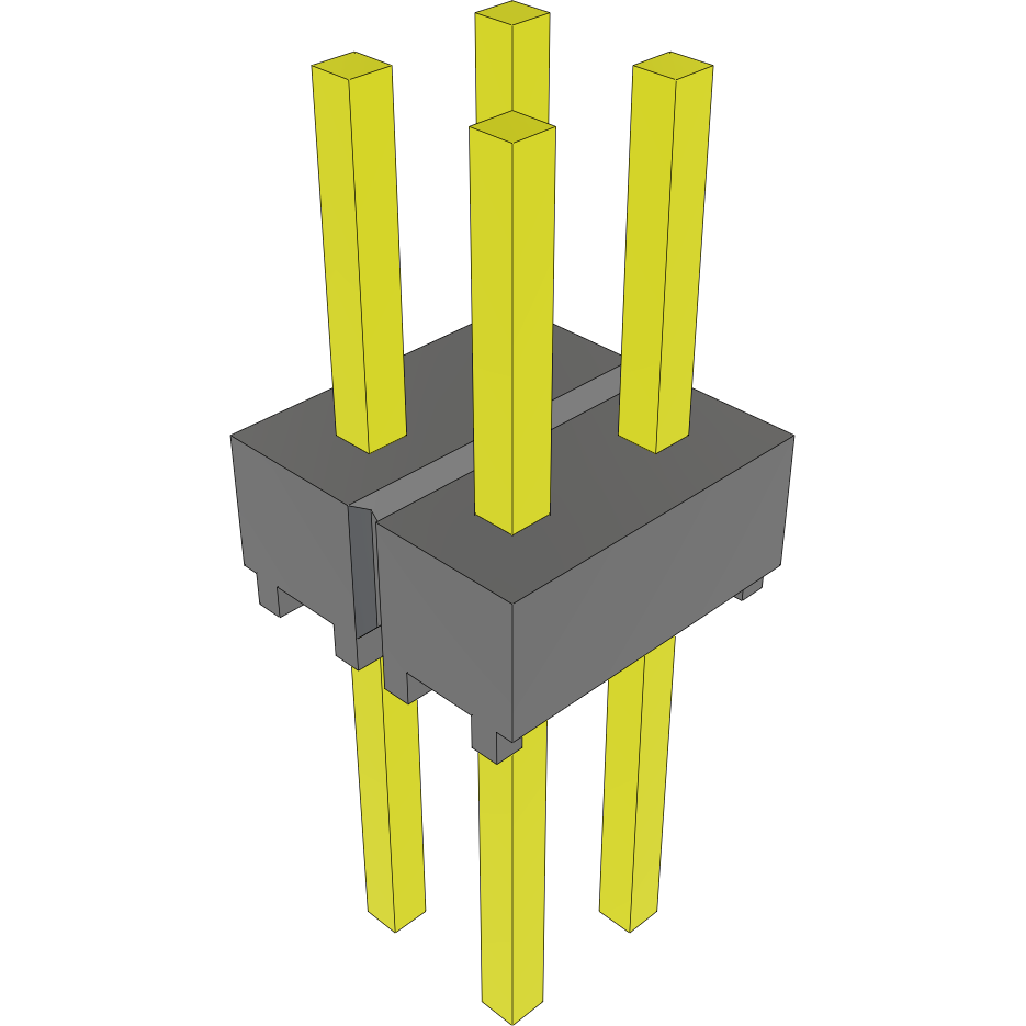 Samtec-MTSW-102-08-T-D-190 连接器插头及 PCB 插座 Conn Unshrouded Header HDR 4 POS 2.54mm Solder ST Top Entry Thru-Hole Bulk