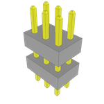 Conn Board Stacker HDR 6 POS 2mm Solder ST Thru-Hole Bulk
