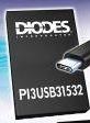 Diodes Incorporated-PI3USB31532ZLEX Circuito integrado de interfaz USB USB Type-C 3.1 Gen2, DP 1.4 Crossbar Switch