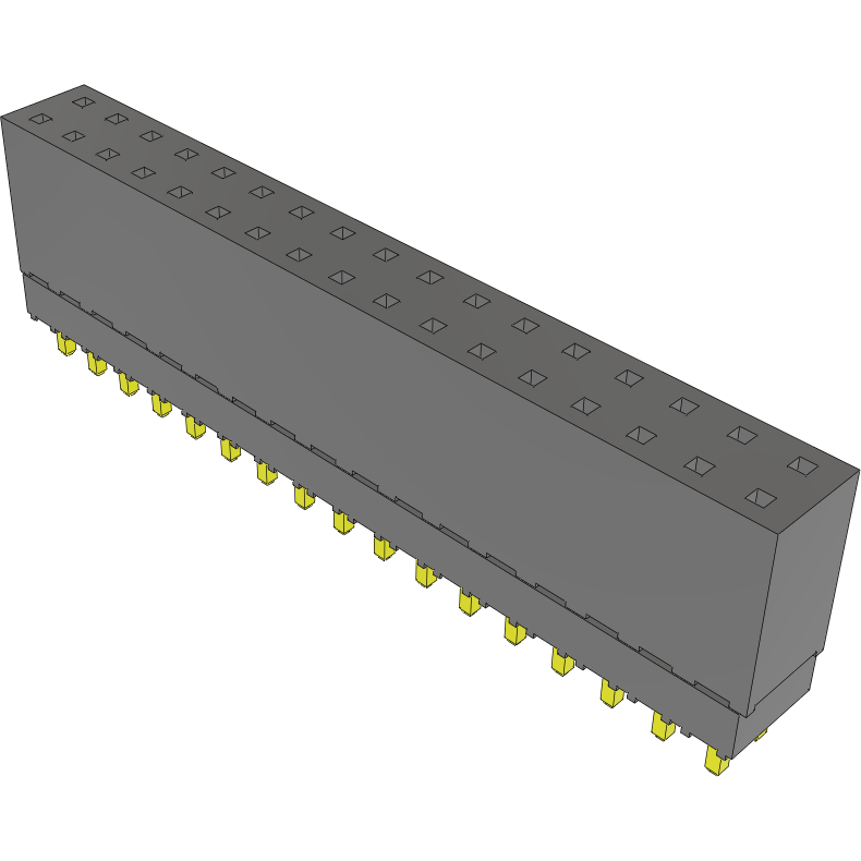 Samtec-ESQ-117-12-G-D Piastre connettori e prese PCB Conn Elevated Socket SKT 34 POS 2.54mm Solder ST Top Entry Thru-Hole Tube