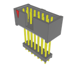 Conn Elevated Shrouded Header HDR 14 POS 2.54mm Solder ST Top Entry Thru-Hole Layer
