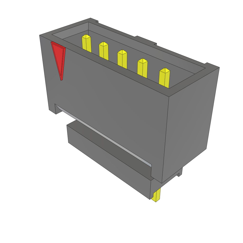 Samtec-ZSS-105-01-G-D-540 Connector Headers and PCB Receptacles Conn Elevated Shrouded Header HDR 10 POS 2.54mm Solder ST Top Entry Thru-Hole Layer