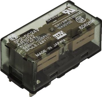 Panasonic-SP2-L2-DC5V Power Relays Power Relay 5VDC 10DC/15AAC DPDT(51x25.6x27.65)mm Plug-In