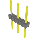 Conn Unshrouded Header HDR 3 POS 5.08mm Solder ST Top Entry Thru-Hole Bulk