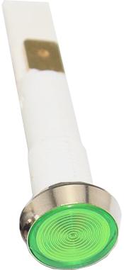 Mallory Sonalert Products-FL1P-10NJ-4-G12V Panel Mount Indicators LED Panel Mount Indicator Uni-Color Green 10000mcd 2-Pin Bulk