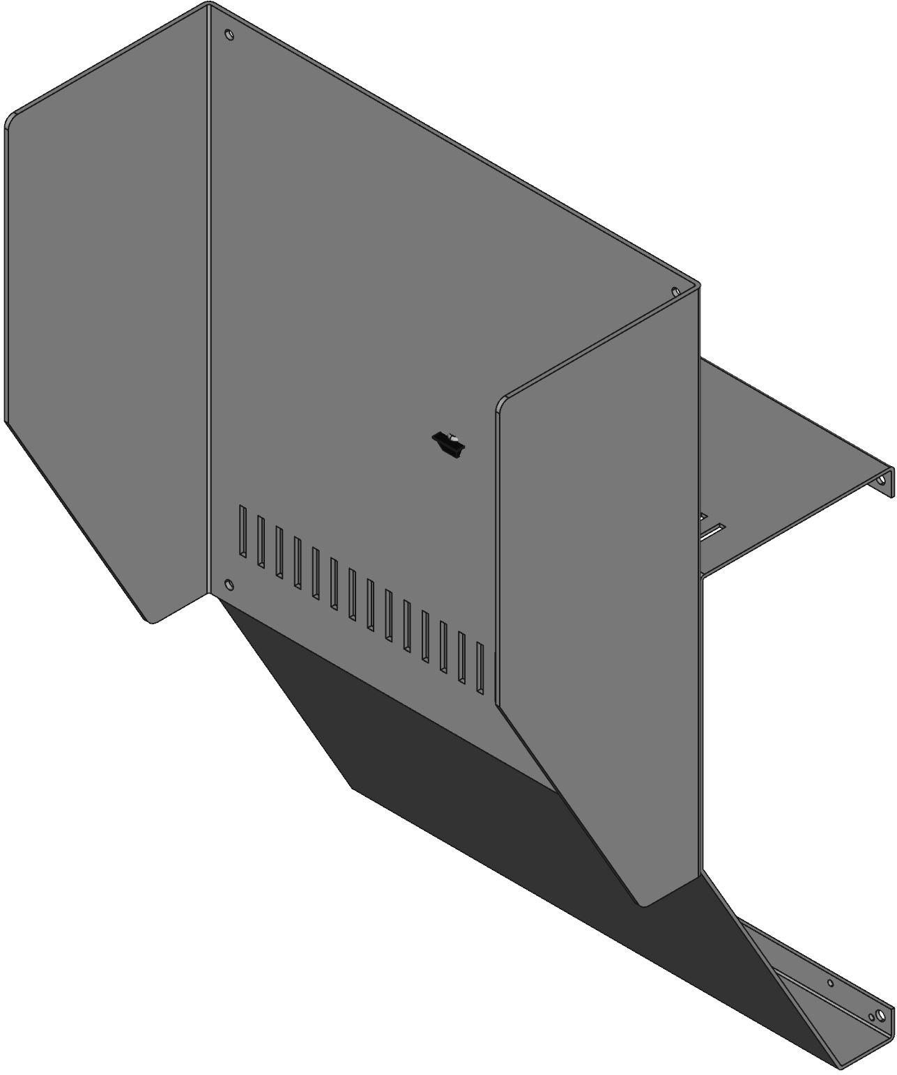 Hammond Manufacturing-1456KK4WHBU  Beige/Blue Aluminum Sloped Console Enclosure